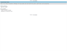 Tablet Screenshot of crystalautoparts.com